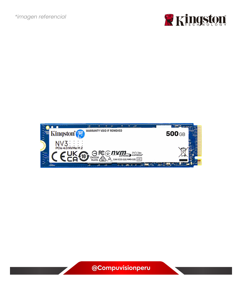 DISCO SOLIDO SSD 500GB KINGSTON NV3 PCIE 4.0 NVME M.2 SNV3S/500G