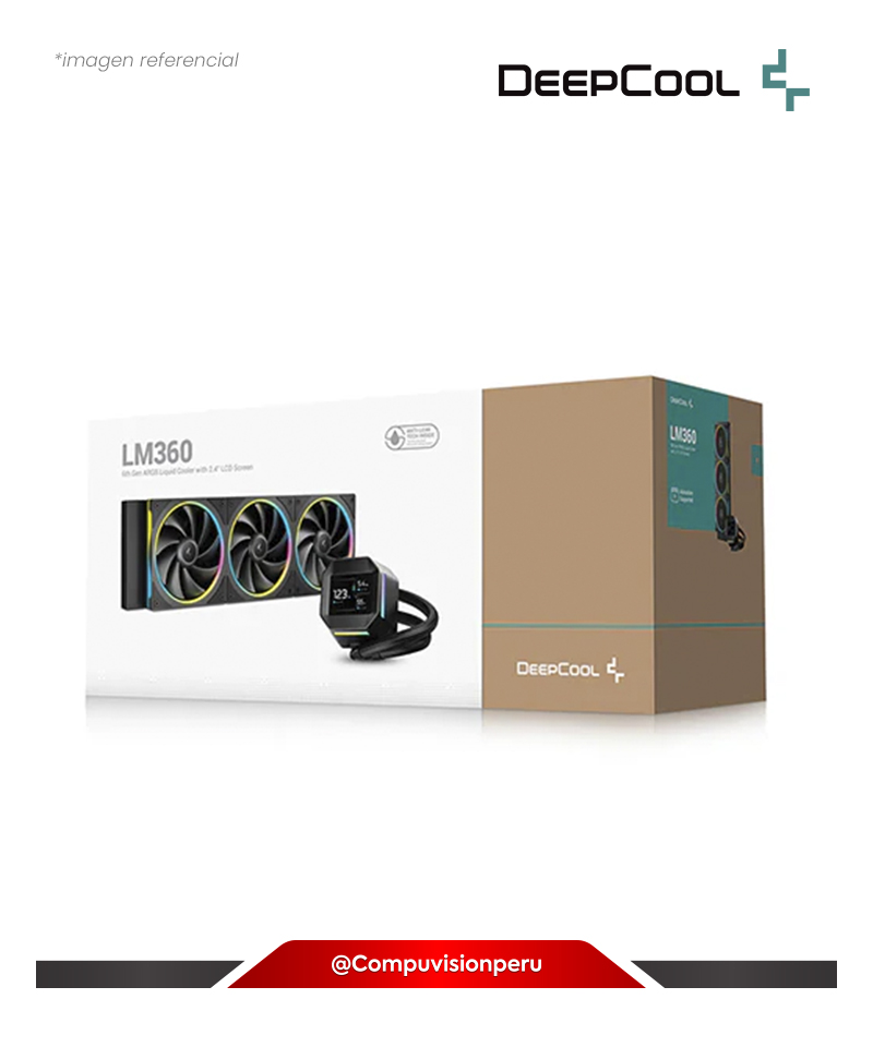 COOLER DE CPU DEEPCOOL ML360 BLACK ALUMINIO 3*120MM LED RGB DIRECCIONABLE R-LM360-BKDMMC-1