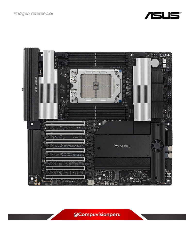 PLACA ASUS PRO WS WRX90E-SAGE SE AMD WRX90 STR5 DDR5 M.2 SATA 6GB USB 40GB EEB FORM FACTOR