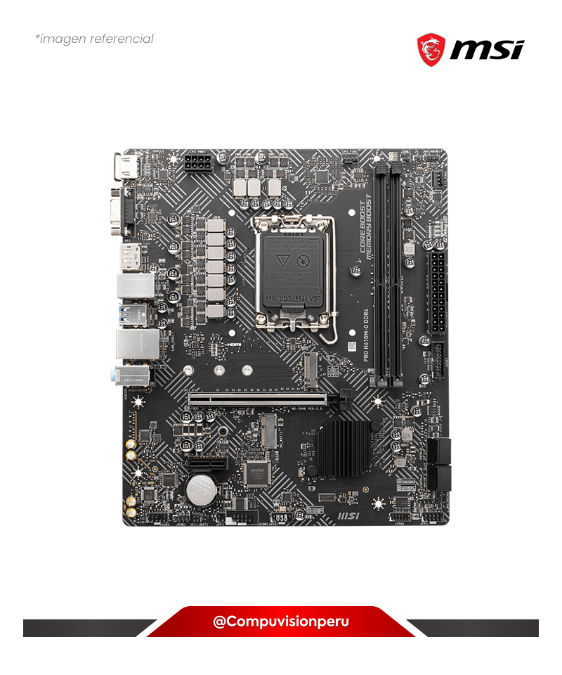 PLACA MSI PRO H610M-G INTEL LGA 1700 DDR4 HDMI VGA M-ATX