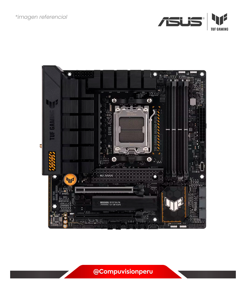 PLACA ASUS TUF GAMING B650EM-PLUS WIFI AM5 AMD B650 DDR5 HDMI DP M.2 SATA 6GB BLUETOOTH USB 20GB M-ATX