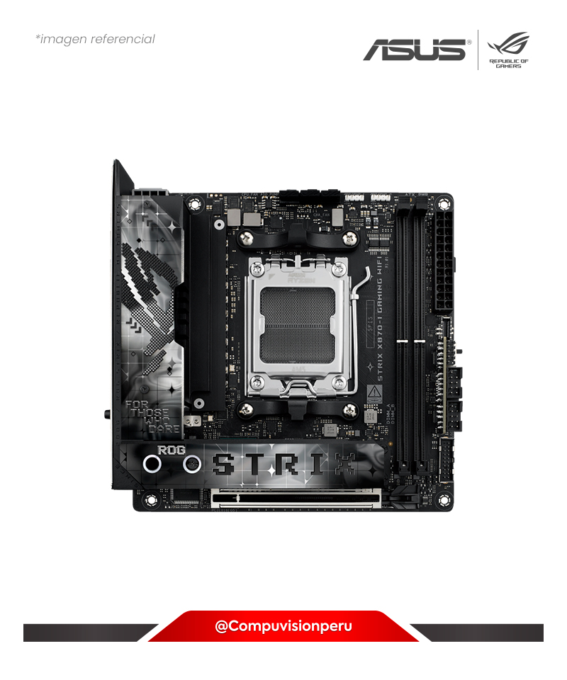 PLACA ASUS ROG STRIX X870-I GAMING WIFI AMD X870 AM5 DDR5 HDMI M.2 SATA 6GB BLUETOOTH MINI-ITX