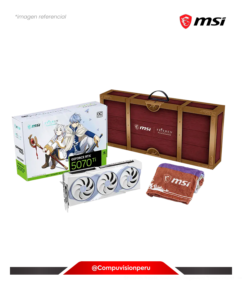 VIDEO MSI GEFORCE RTX 5070 TI 16G FRIEREN EDITION OC 16GB GDDR7 256-BIT HDMI DP 912-V531-682