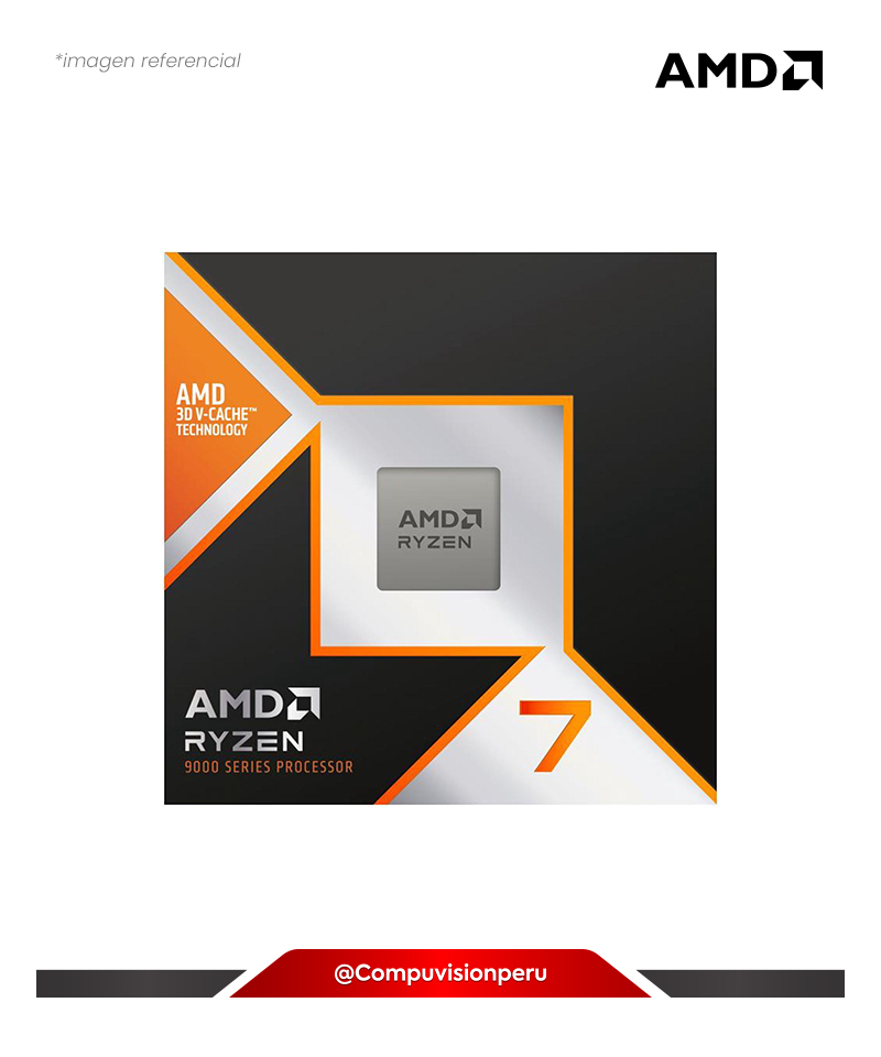 CPU AMD RYZEN 7 9800X3D AMD AM5 8N 16TH 4.7 GHZ 96MB TDP 120W AMD RADEON GRAPHICS TURBO CORE 5.2GHZ