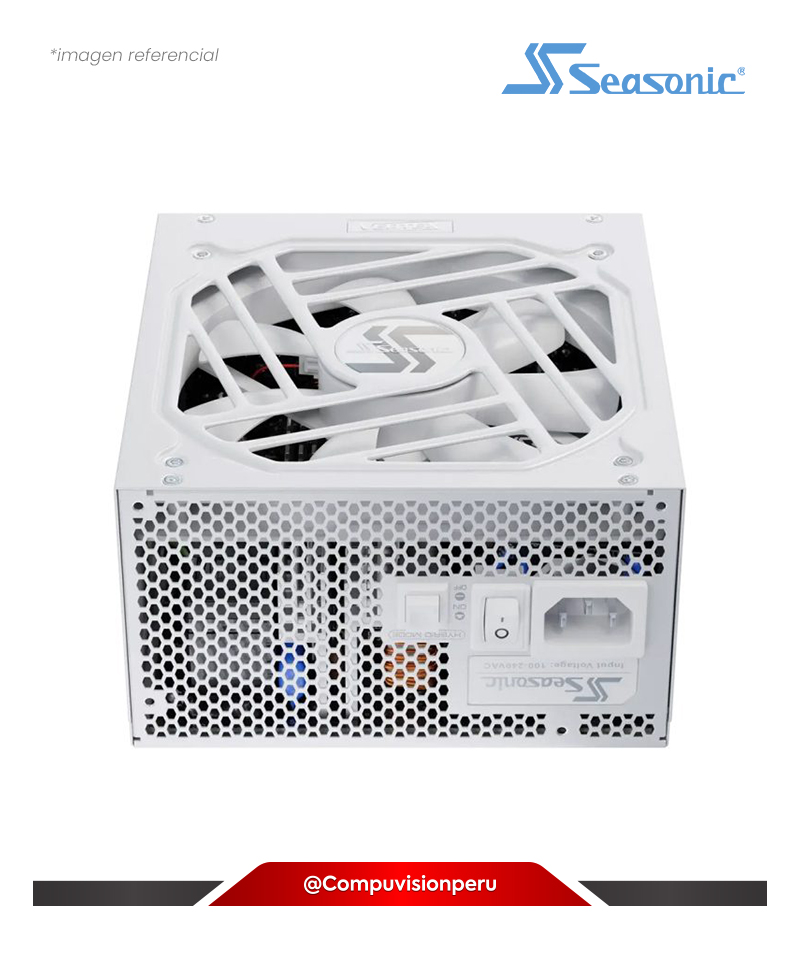 FUENTE 1200W SEASONIC VERTEX GX WHITE ATX 3.1 80 PLUS GOLD PCIE GEN 5.1 FULL MODULAR 12122GXAFS-W