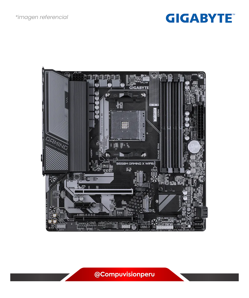 PLACA GIGABYTE B550M GAMING X WIFI6 AM4 AMD B550 DDR4 SATA 6GB M.2 BLUETOOTH M-ATX