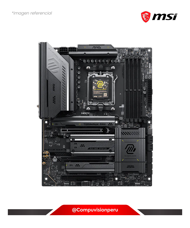 PLACA MSI MAG X870E TOMAHAWK MAX WIFI AM5 AMD X870E DDR5 M.2 SATA 6GB BLUETOOTH ATX