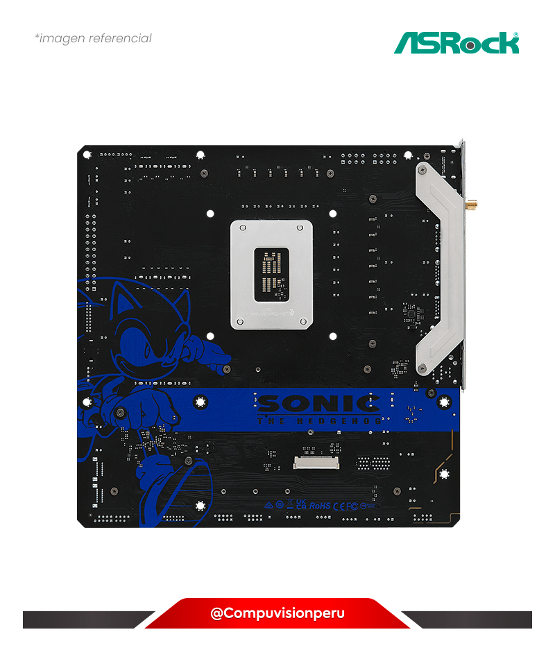 PLACA ASROCK B760M PG SONIC WIFI LGA 1700 INTEL B760 DDR5 BLUETOOTH M.2 SATA 6GB USB 2.0 MICRO-ATX