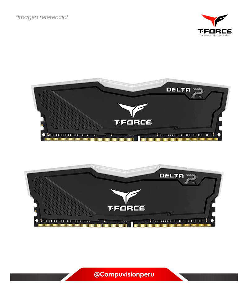 MEMORIA 16GB (8*2) DDR4 BUS 3200MHZ TEAMGROUP T-FORCE DELTA RGB CL16 1.35V TF3D416G3200HC16FDC01