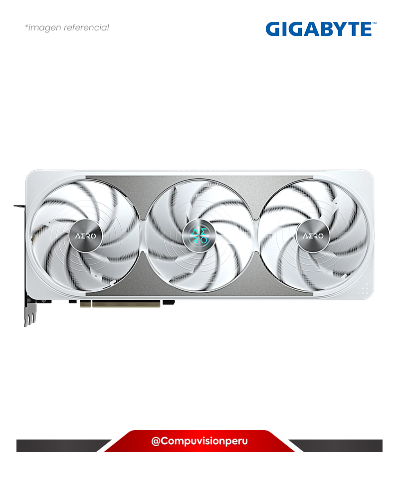 VIDEO GIGABYTE GEFORCE RTX 5070 TI AERO OC 16G GDDR7 WHITE CUDA 8960 256-BIT HDMI DP GV-N507TAERO OC-16GD