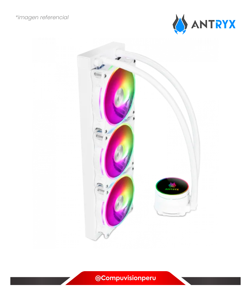 COOLER DE CPU ANTRYX TRITON EVO 360 WHITE ARGB AWC-TE360W 710859908890
