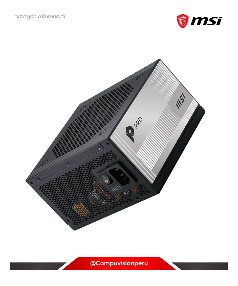 FUENTE 850W MSI PRO-A850PL-PCIE5 850W ATX 3.1 PCIE5.1 80 PLUS PLATINUM FULL MODULAR PRO-A850PL-PCIE5