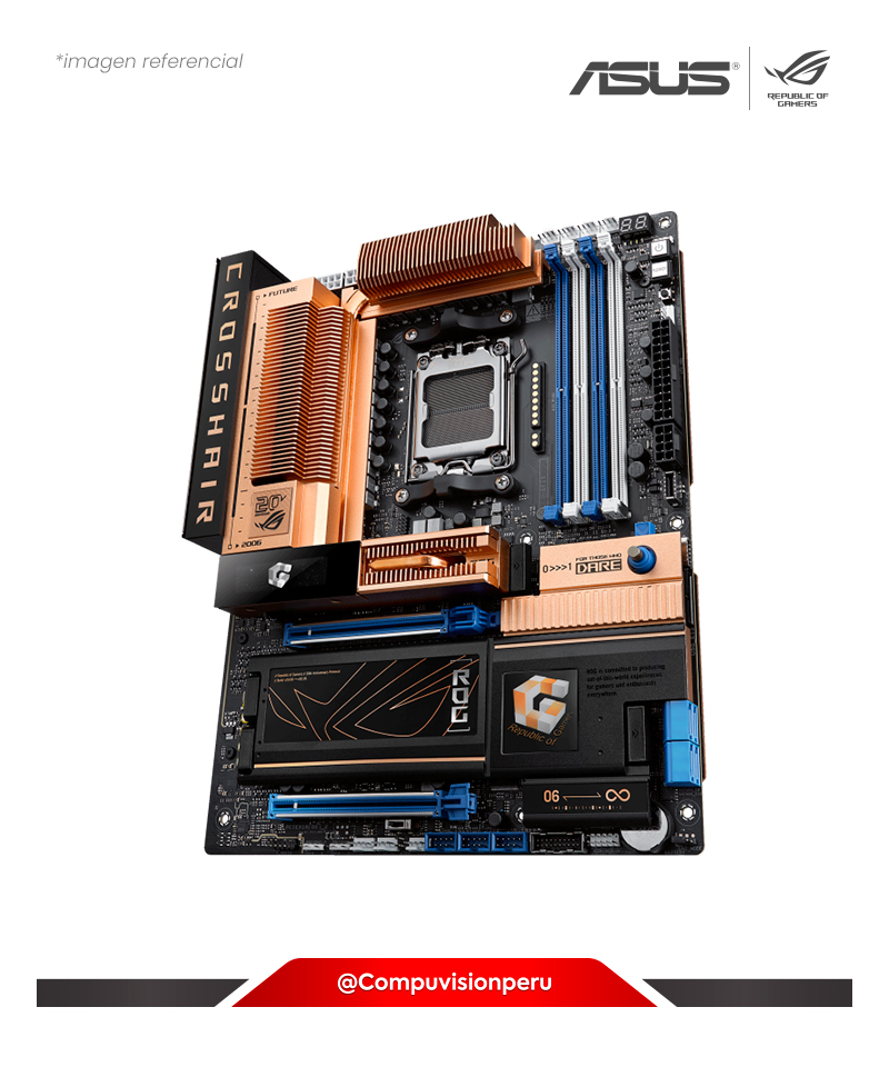 PLACA ASUS ROG CROSSHAIR 2006 AM5 AMD X870E DDR5 HDMI USB4 M.2 SATA 6GB WI-FI 7 BLUETOOTH ATX