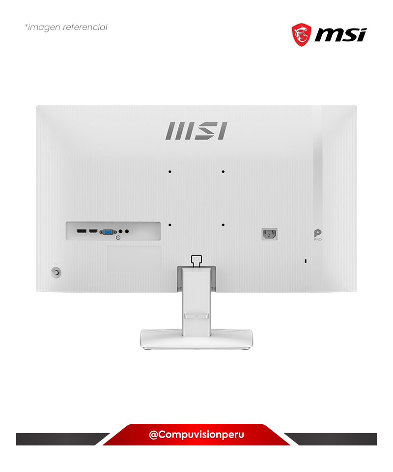 MONITOR 27 IPS MSI PRO MP275W E2 1080P 1MS 120HZ VGA HDMI DP ADAPTIVE-SYNC HEADPHONE-OUT SPEAKER 2*2W