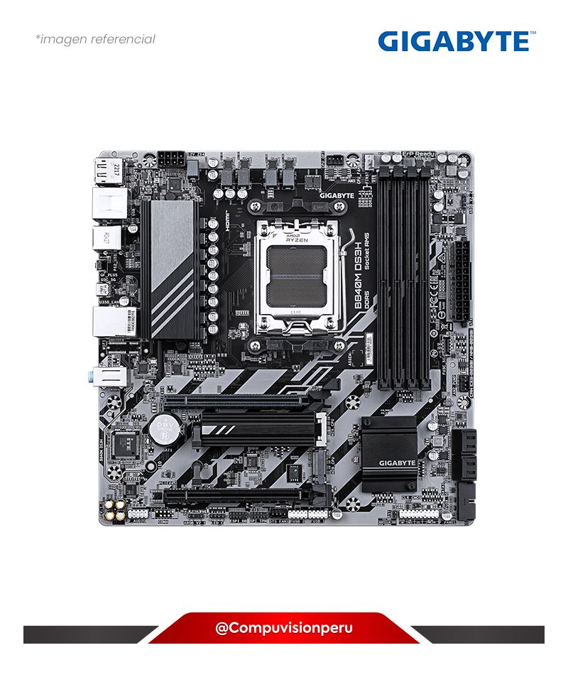 PLACA GIGABYTE B840M DS3H AM5 AMD B840 DDR5 M.2 SATA 6GB M-ATX