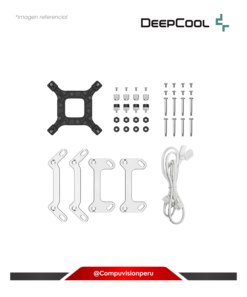 COOLER DE CPU DEEPCOOL LM240 WH WHITE INTEL AMD ALUMINIO 2*1200MM R-LM240-WHDMMC-1
