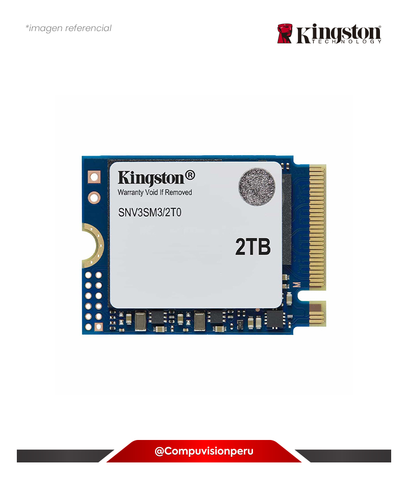 DISCO SOLIDO SSD 2TB KINGSTON NV3 PCIE 4.0 NVME M.2 2230 SNV3SM3/2T0