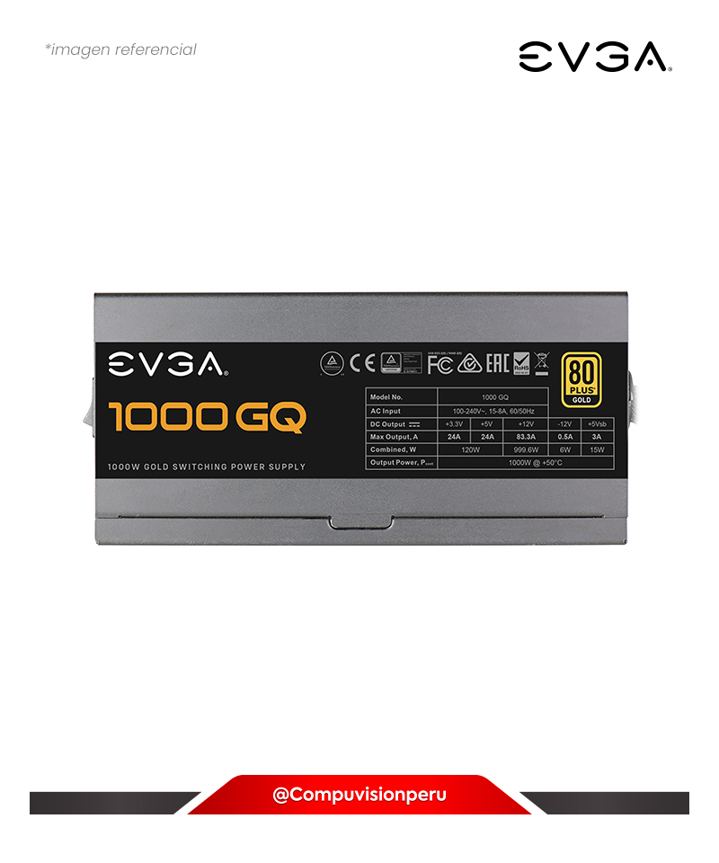 FUENTE 1000W EVGA GQ 80+GOLD S-MODULAR