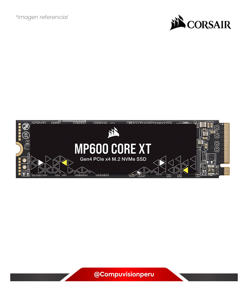 DISCO SOLIDO SSD 1TB CORSAIR MP600 CORE XT BLACK M.2 PCIE GEN4 NVME M.2 2280 CSSD-F1000GBMP600CXTR2    840440499701