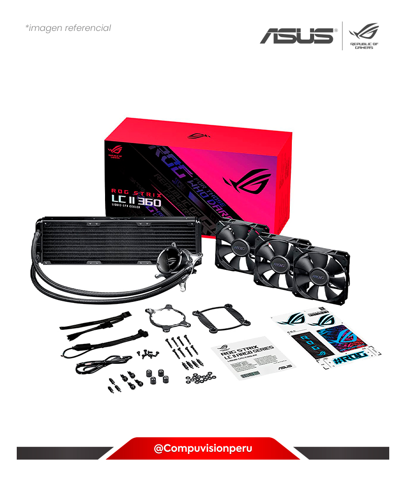 COOLER DE CPU ASUS ROG STRIX LC II 360 ALL-IN-ONE LIQUID CPU COOLER WITH AURA SYNC ROG STRIX LC II 360