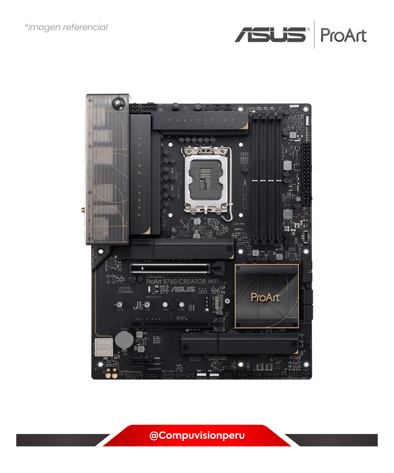 PLACA ASUS PROART B760-CREATOR WIFI B760 LGA 1700 INTEL B760 DDR5  HDMI DP M.2 SATA 6GB BLUETOOTH V5.2