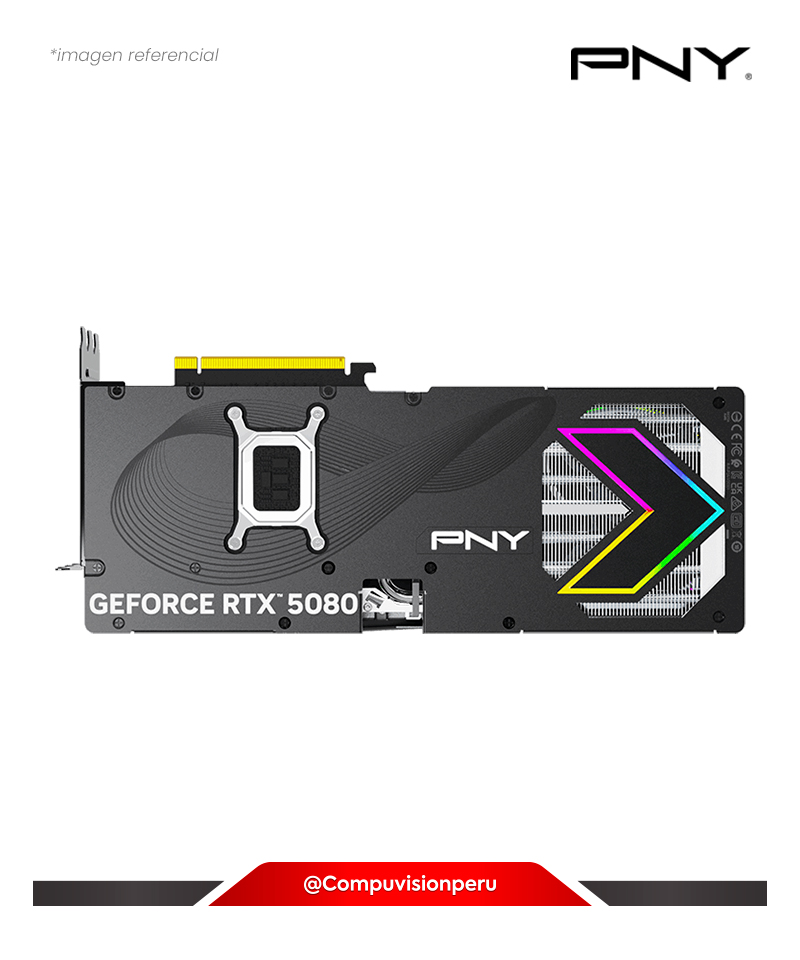VIDEO PNY GEFORCE RTX 5080 OVERCLOCKED TRIPLE FAN GPU 16GB GDDR7 HDMI DP VCG508016TFXPBW1-O