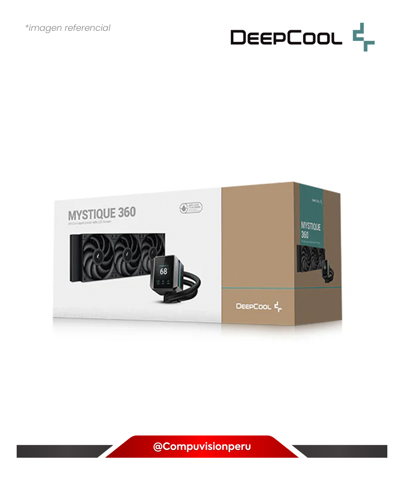 COOLER DE CPU DEEPCOOL MYSTIQUE 360 BLACK INTEL AMD 3*120MM  R-LX750-BKDSNMP-G-1