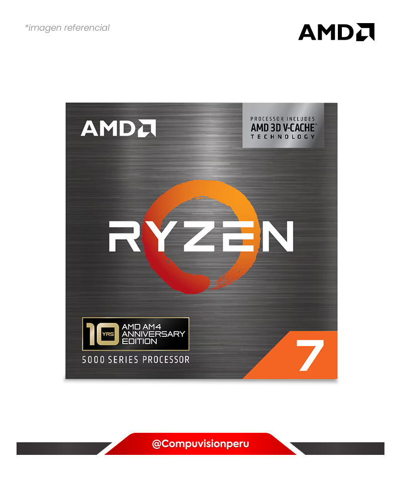CPU AMD RYZEN 7 5800X3D 3.40 GHZ AMD AM4 8N / 16TH 100MB CACHE TDP 150W S/G TURBO CORE 4.5GHZ  100-100000651WOF