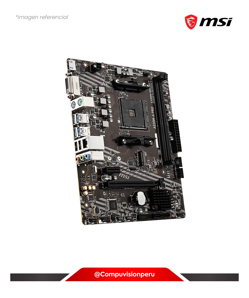 PLACA MSI A520M-A PRO AMD A520 DDR4 SATA 6GB/S M.2 MATX