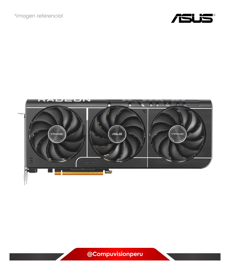 VIDEO ASUS PRIME RADEON RX 9070 OC EDITION 16GB GDDR6 HDMI DP SP 3584 256-BIT RGB PRIME-RX9070-O16G