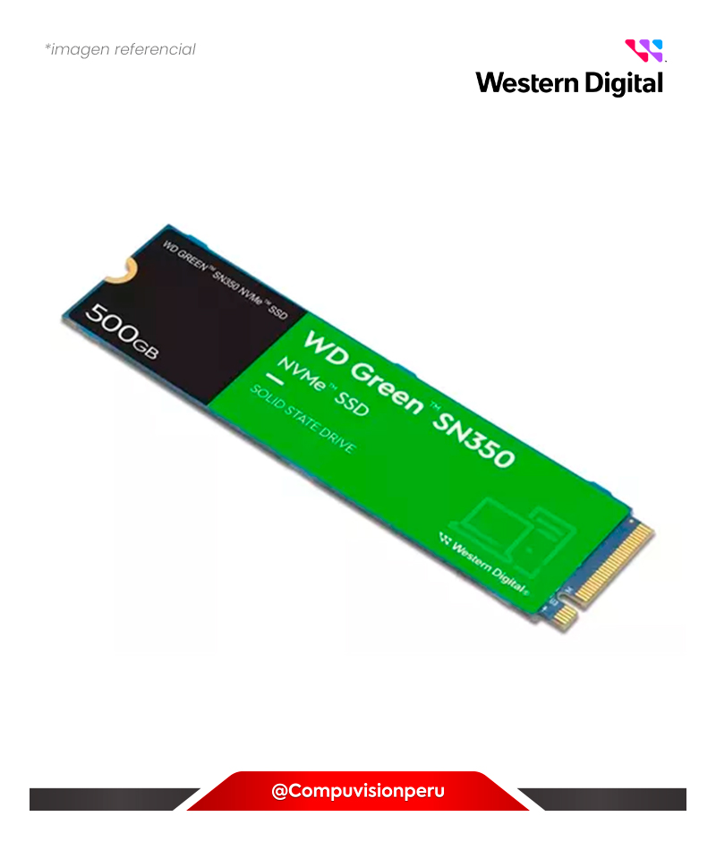 DISCO SOLIDO SSD 500GB WESTER DIGITAL GREEN SN350 NVME 1.3 M.2 PCIE GEN 3 X4 WDS500G2G0C