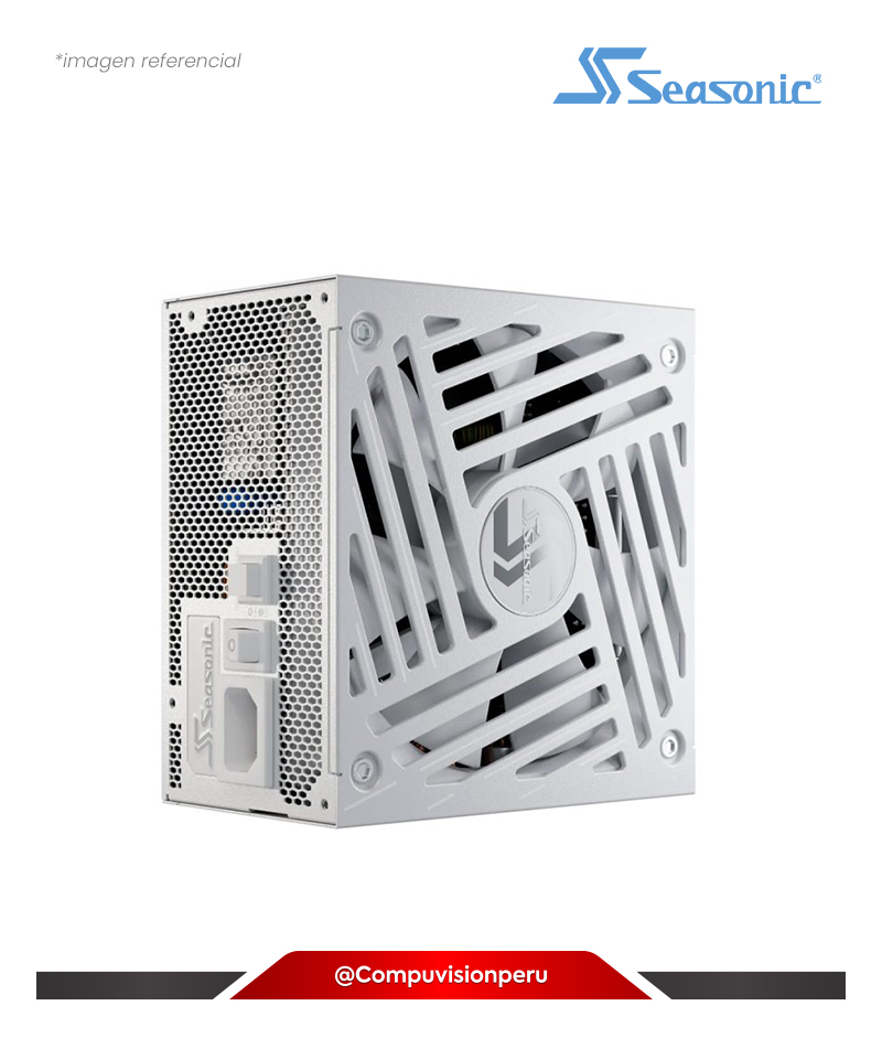 FUENTE 1000W SEASONIC FOCUS GX WHITE ATX 3.1 80 PLUS GOLD PCIE GEN 5 FULL MODULAR SRP-FGX102-A5A32SFW