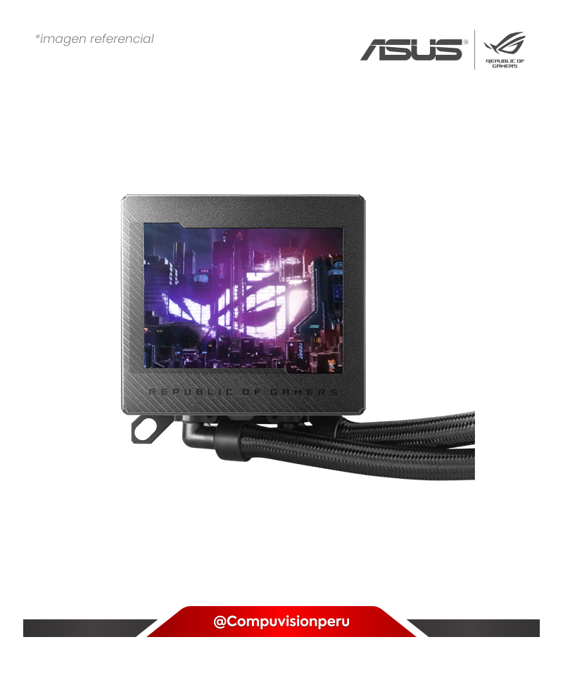 COOLER DE CPU ASUS ROG RYUJIN III 360 ARGB BLACK LCD 3.5 INTEL AMD 3*120MM