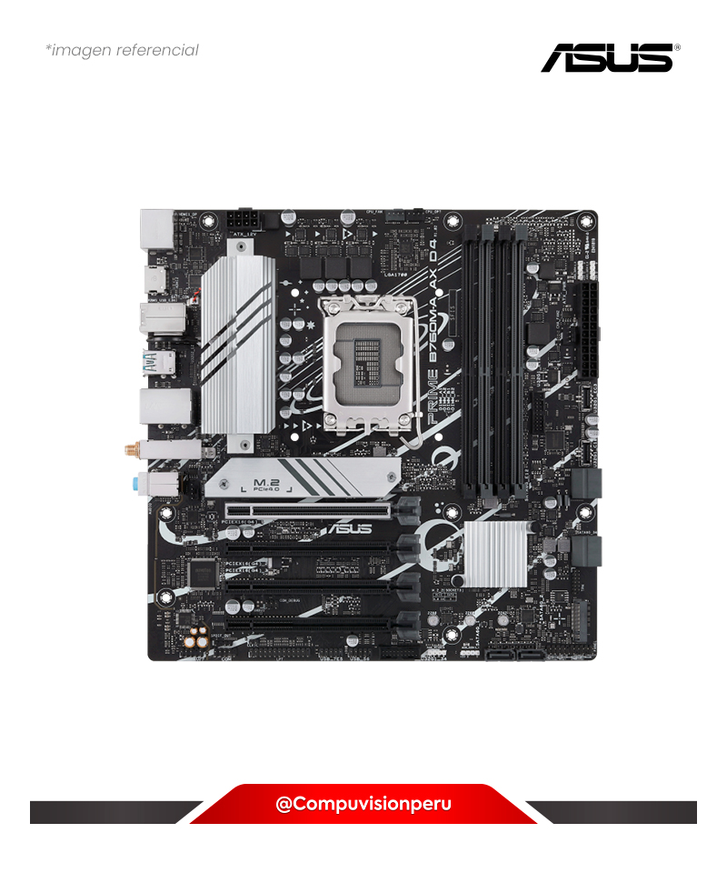 PLACA ASUS PRIME B760M-A AX D4 INTEL B760 LGA1700 DDR4 HDMI DP M.2 WI-FI 6 BLUETOOTH V5.2 MATX