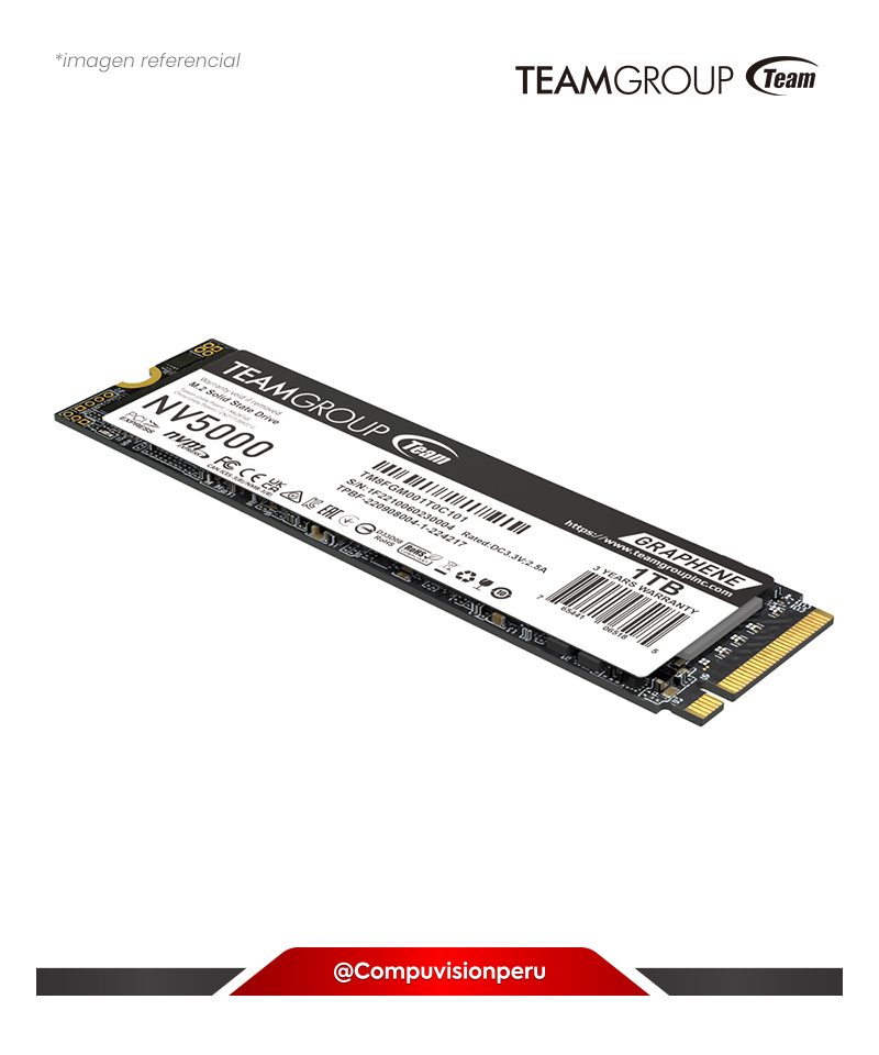 DISCO SOLIDO SSD 1TB TEAM GROUP NV5000 M.2 2280 PCIE 4.0 X4 WITH NVME TM8FGM001T0C101