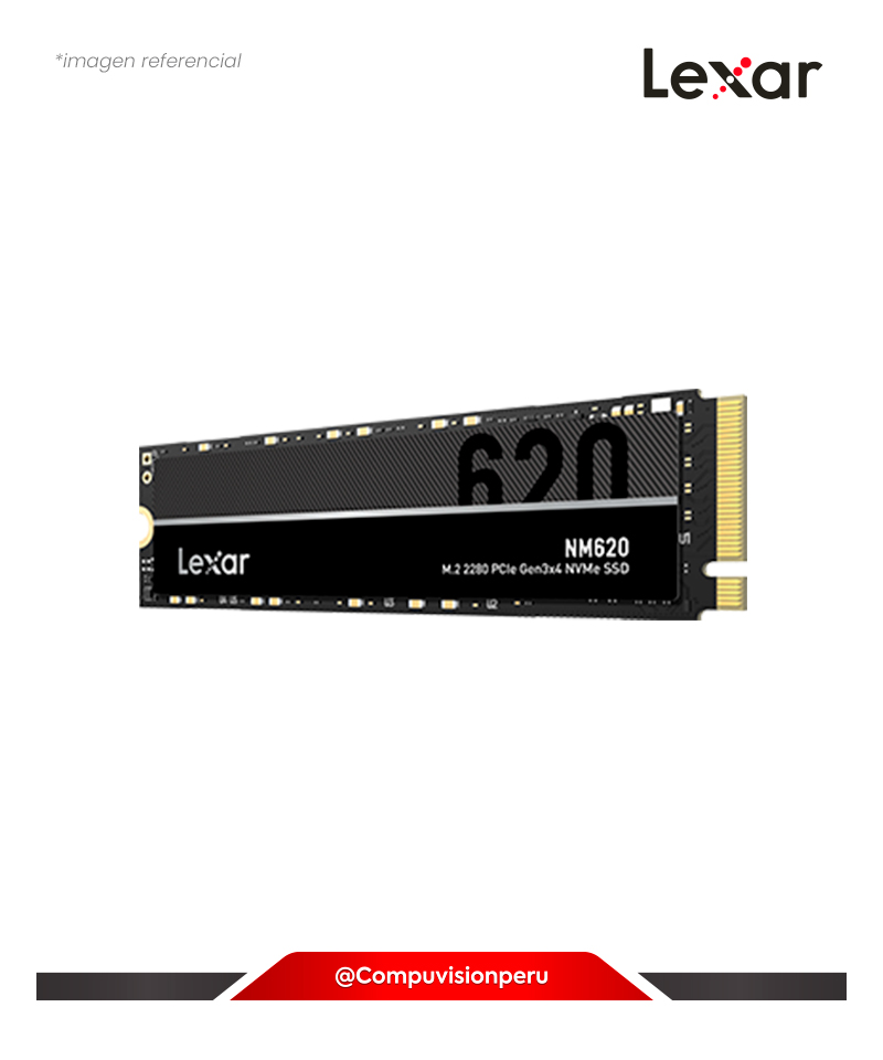 DISCO SOLIDO SSD 1TB LEXAR NM620 M.2 2280 NVME PCIE GEN3X4 3D TLC LNM620X001T-RNNNG