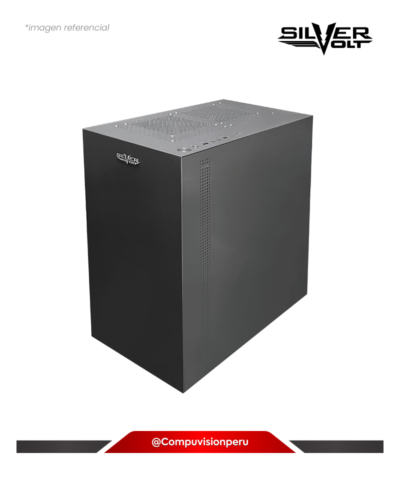 CASE SILVER VOLT PC-M12023 USB 3.0 S/F TEMPERED GLASS M-ATX 3*120mm VORTEX RGB