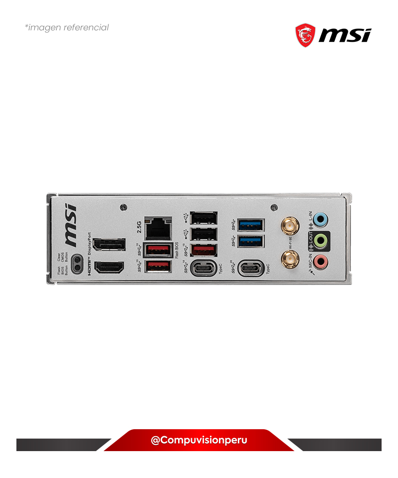 PLACA MSI B650M PROJECT ZERO AMD AM5 DDR5 HDMI DP M.2 WIFI 6E BLUETOOTH 5.3 MATX