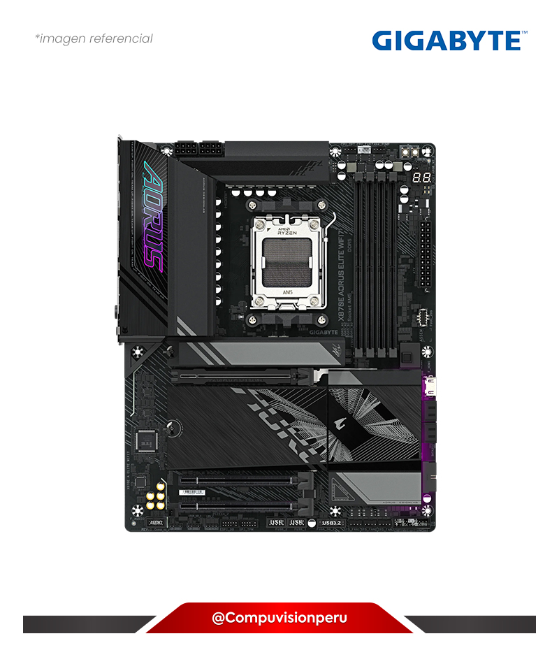 PLACA GIGABYTE X870E AORUS ELITE WIFI7 AM5 AMD X870E DDR5 BLUETOOTH 5.4 M.2 SATA 6GB ATX X870E A ELITE WIFI7