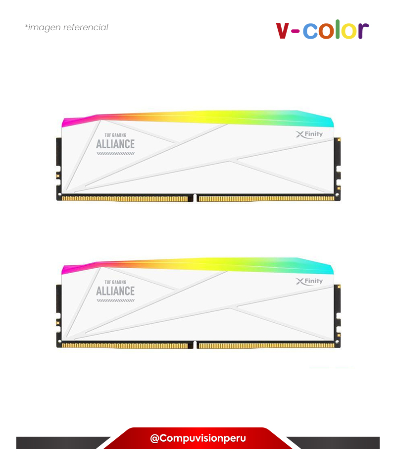 MEMORIA 64GB (32*2) DDR5 BUS 6400MHZ V-COLOR MANTA TUF GAMING ALLIANCE AMD EXPO CL32 1.4V GTMXFAL3264832WWK