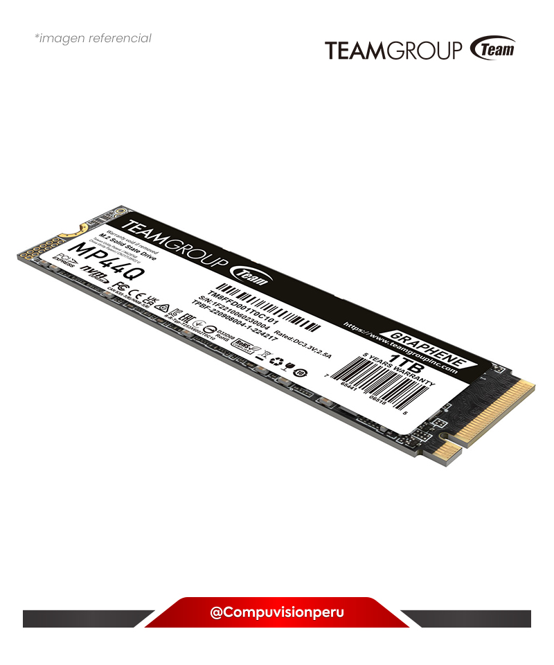 DISCO SOLIDO SSD 1TB TEAMGROUP MP44Q GEN 4X4 M.2 2280 PCIE 4.0 NVME TM8FFD001T0C101