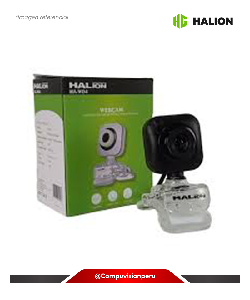 WEB CAM HALION HA-W04 BLACK SD480P C/MICROFONO CMOS OW0309 SENSOR 1G + 2P USB