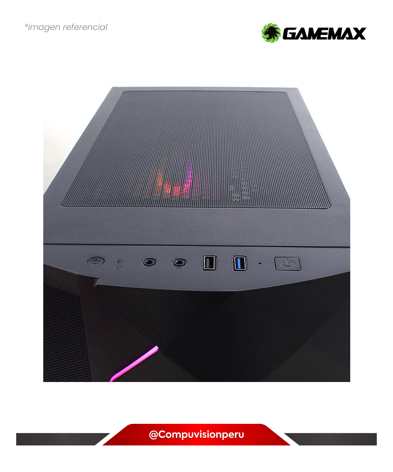 CASE GAMEMAX BLACK DIAMOND COC RGB 1*140MM S/FUENTE TEMPERED GLASS