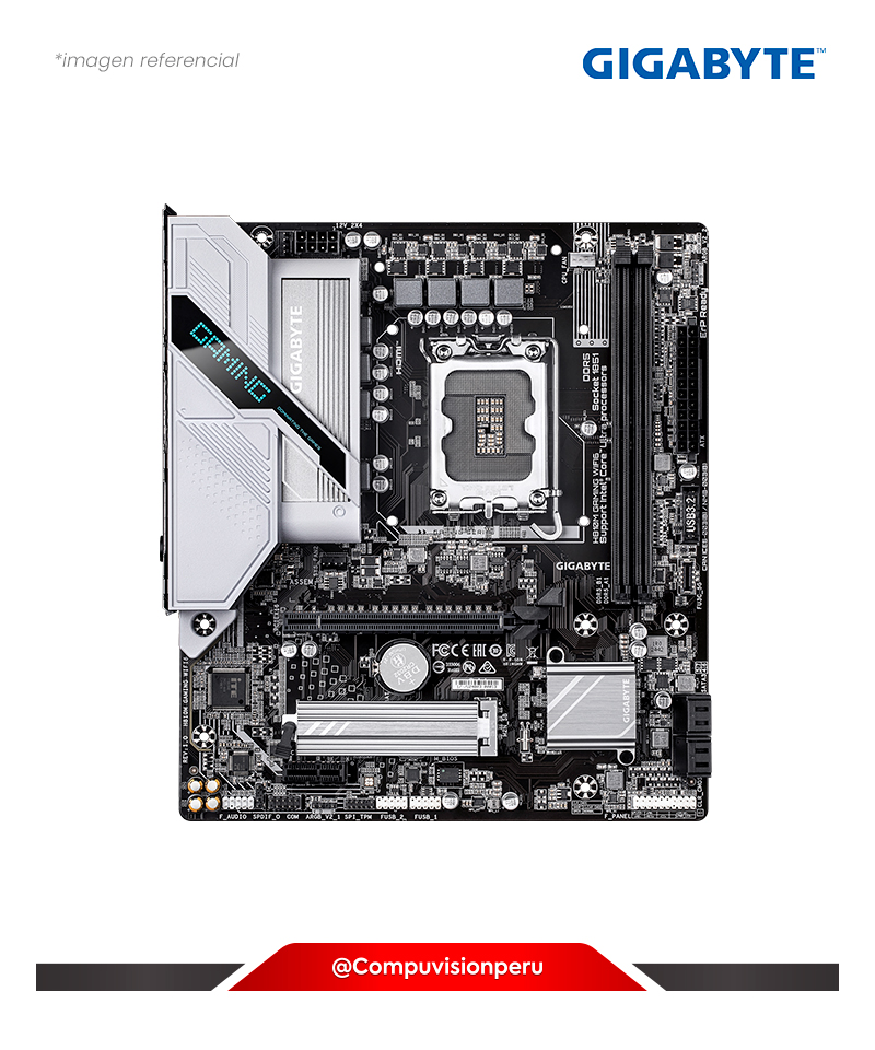PLACA GIGABYTE H810M GAMING WIFI6 INTEL H810 LGA 1851 DDR5 HDMI DP M.2 SATA 6GB USB3.2 M-ATX