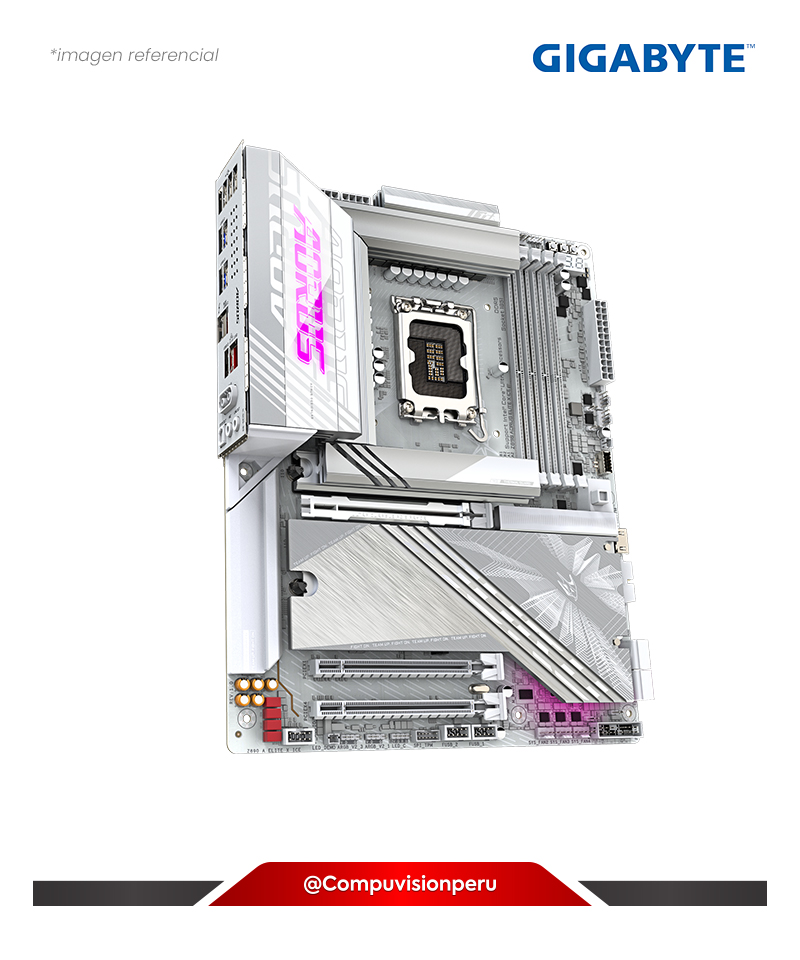 PLACA GIGABYTE Z890 AORUS ELITE X ICE LGA 1851 INTEL Z890 DDR5 HDMI THUNDERBOLT WI-FI 7 BLUETOOTH M.2 SATA 6GB ATX