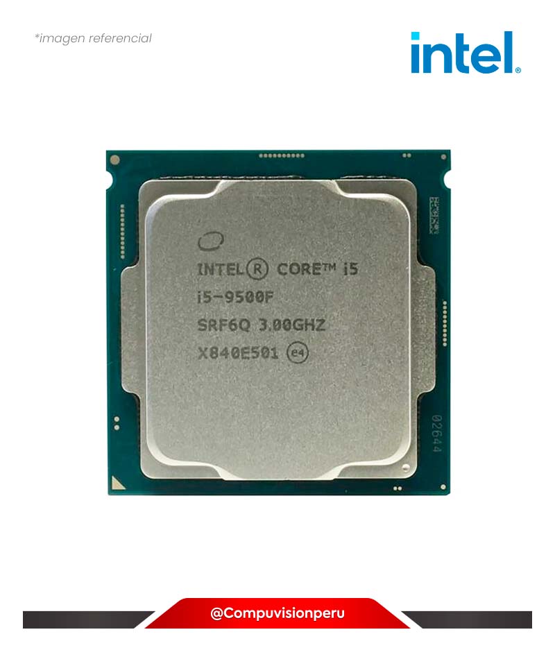 CPU INTEL I5-9500F 9NA GENERACION 3.00GHZ 6/6TH 9MB TURBO CORE 4.40GHZ TDP 65W LGA 1151