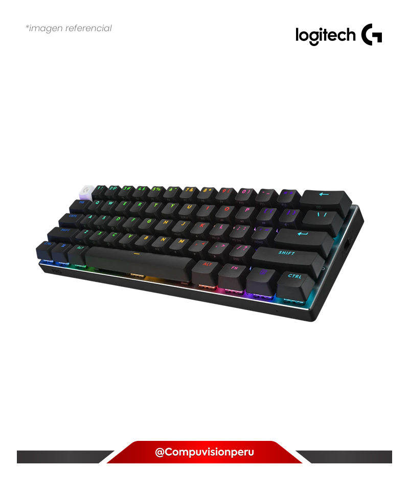 TECLADO LOGITECH PRO X 60  LIGHTSPEED BLACK BLUETOOTH WIRELESS  920-011902