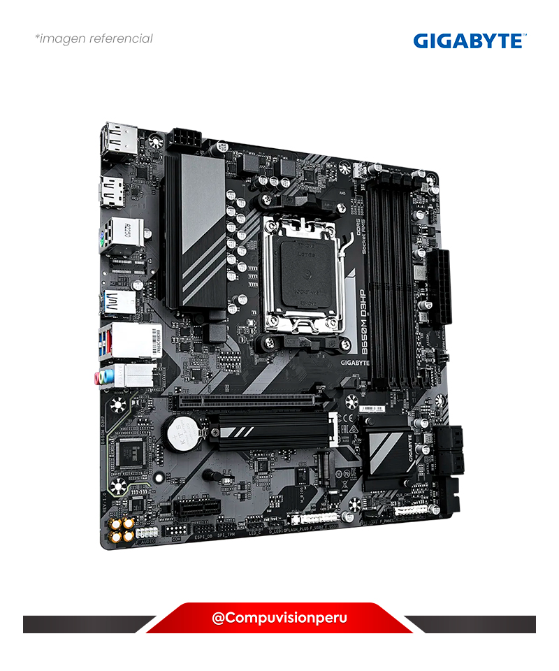 PLACA GIGABYTE B650M-D3HP AMD B650 AM5 DDR5 HDMI DP M.2 SATA 6GB USB 3.2 MICRO ATX