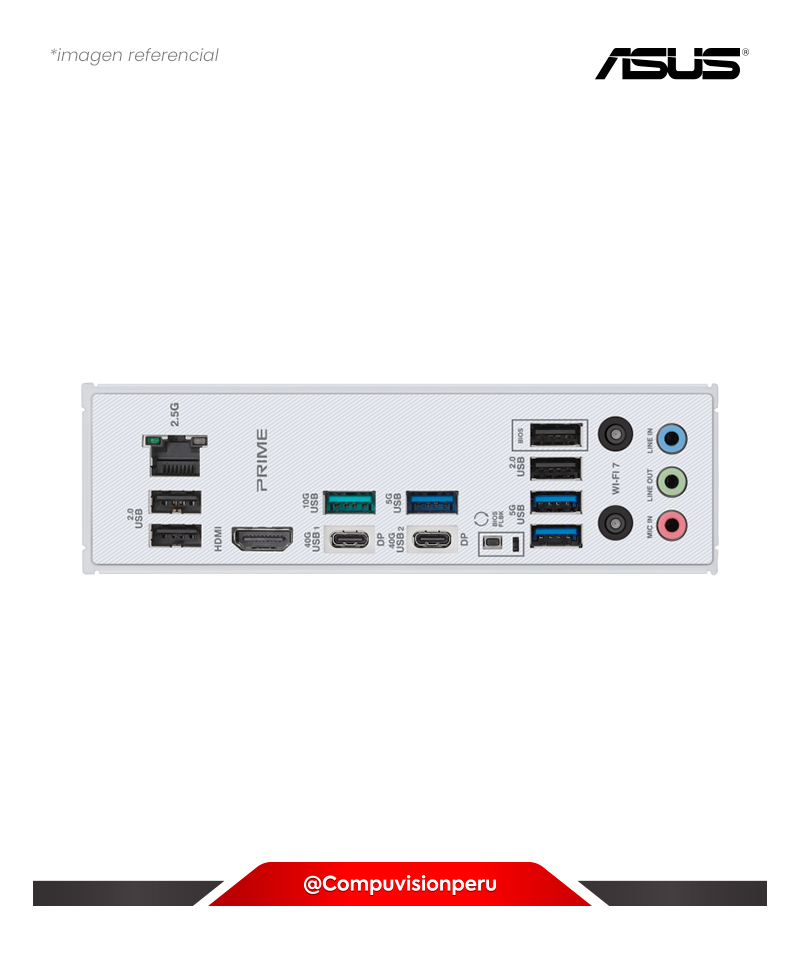 PLACA ASUS PRIME X870-P WIFI AMD5 AMD X870 DDR5 HDMI USB4 M.2 SATA 6G BLUETOOTH ATX