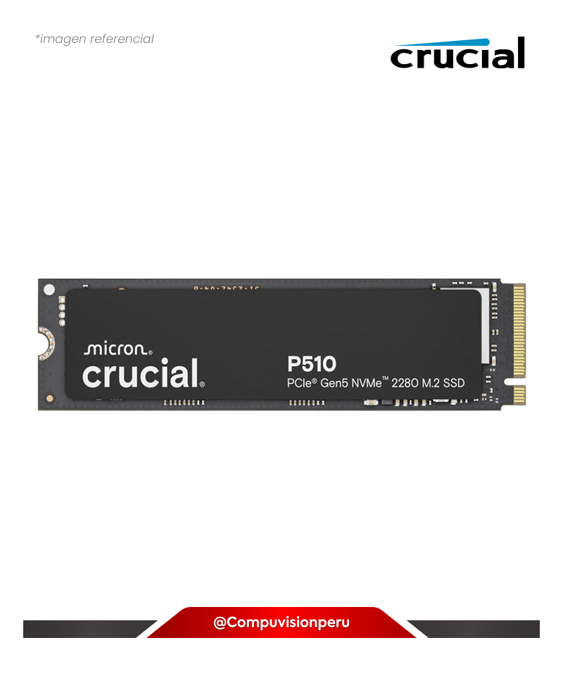 DISCO SOLIDO SSD 1TB CRUCIAL P510 GEN5 NVME PCIE 5.0 M.2 2280 CT1000P510SSD8-01
